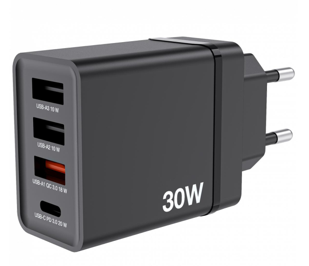 Verbatim Ładowarka sieciowa USB-C PD 20W USB-A QC 3.0 2xUSB-A 10W - 1236509 - zdjęcie 3